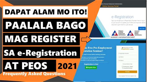 poea e-registration and peos online registration|PEOS Online .